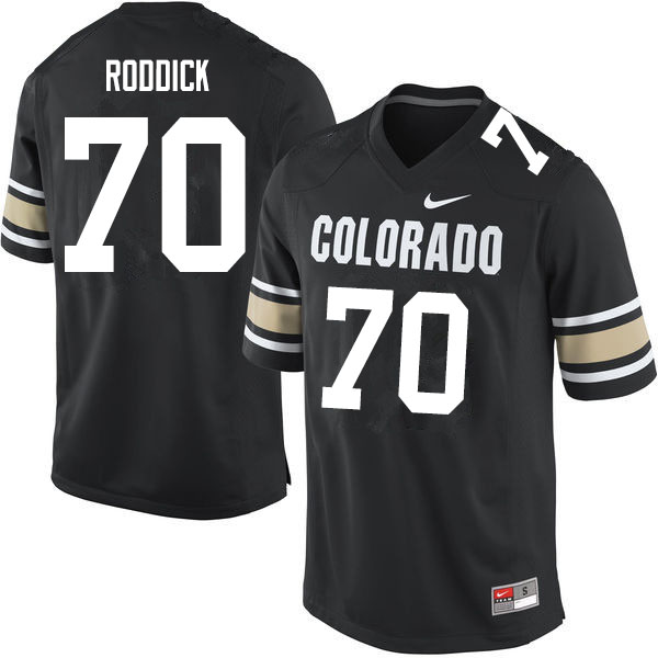 Men #70 Casey Roddick Colorado Buffaloes College Football Jerseys Sale-Home Black - Click Image to Close